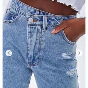 Brand f21 new w/ tags crisscross high rise jeans